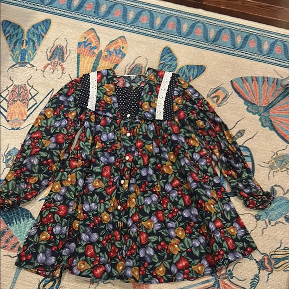 90s fruit and floral dress approx 3T - Picture 1 of 1